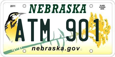 NE license plate ATM901