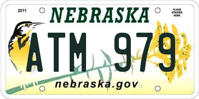 NE license plate ATM979