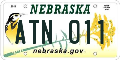 NE license plate ATN011