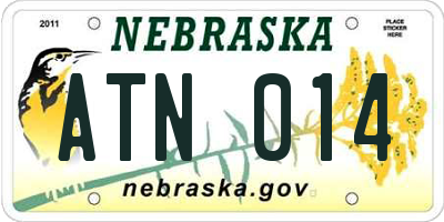 NE license plate ATN014