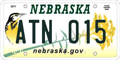 NE license plate ATN015