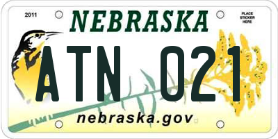 NE license plate ATN021