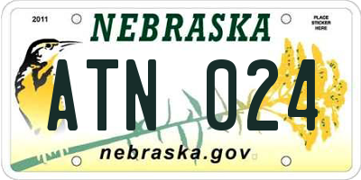 NE license plate ATN024