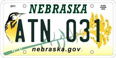 NE license plate ATN031