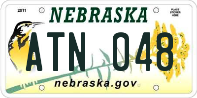 NE license plate ATN048