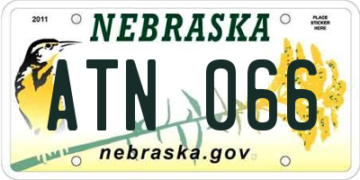 NE license plate ATN066