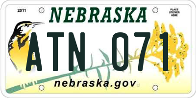 NE license plate ATN071