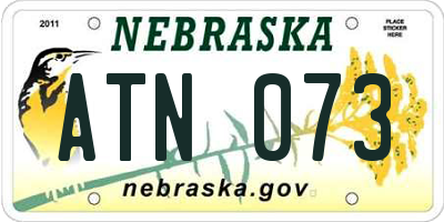 NE license plate ATN073