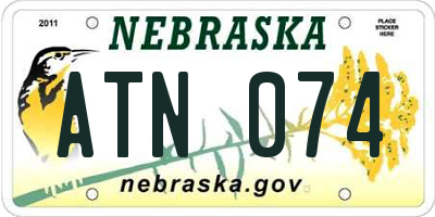 NE license plate ATN074