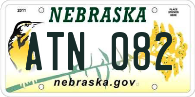 NE license plate ATN082