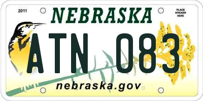 NE license plate ATN083