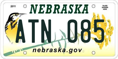 NE license plate ATN085