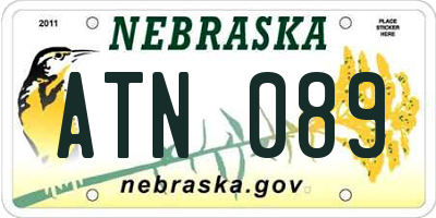 NE license plate ATN089