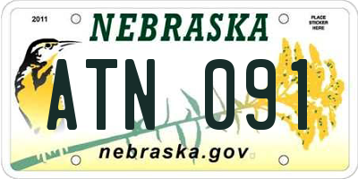 NE license plate ATN091
