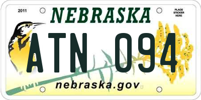 NE license plate ATN094