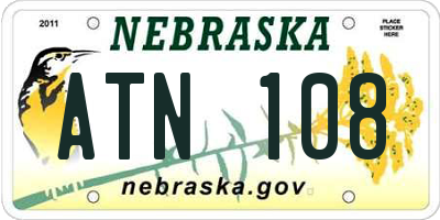 NE license plate ATN108