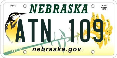 NE license plate ATN109