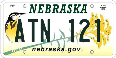 NE license plate ATN121