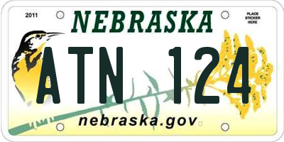 NE license plate ATN124