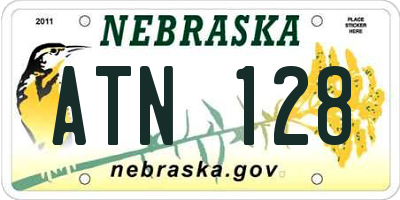 NE license plate ATN128