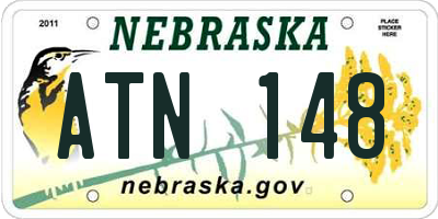 NE license plate ATN148