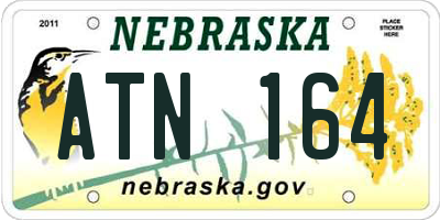NE license plate ATN164