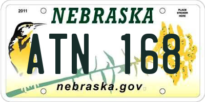 NE license plate ATN168