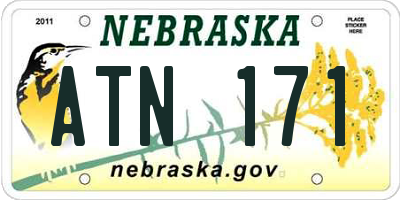 NE license plate ATN171