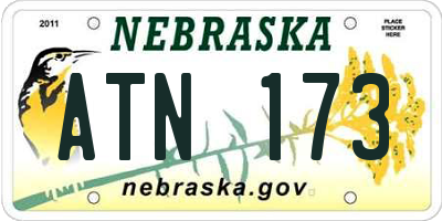 NE license plate ATN173