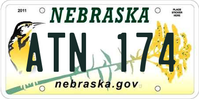 NE license plate ATN174