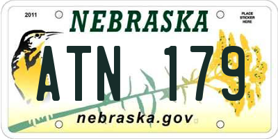 NE license plate ATN179