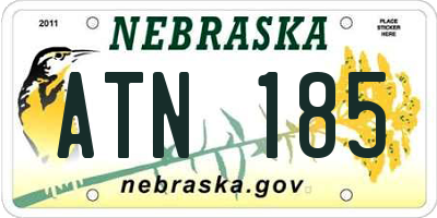NE license plate ATN185