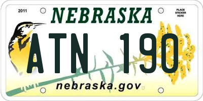 NE license plate ATN190
