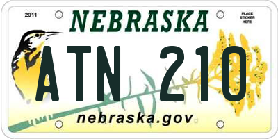 NE license plate ATN210
