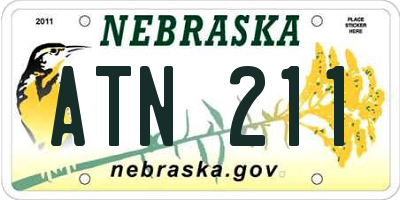 NE license plate ATN211