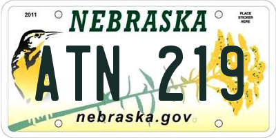 NE license plate ATN219