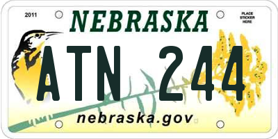 NE license plate ATN244