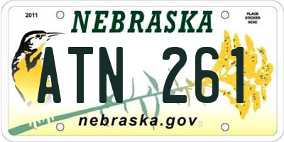 NE license plate ATN261