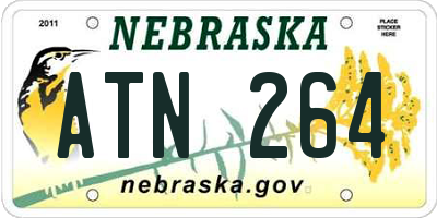 NE license plate ATN264
