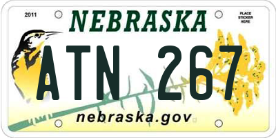 NE license plate ATN267
