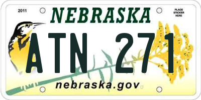 NE license plate ATN271