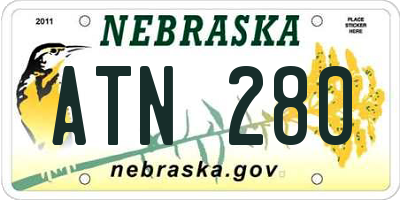 NE license plate ATN280