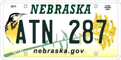 NE license plate ATN287