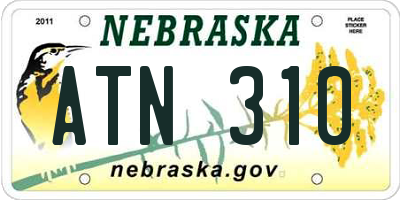 NE license plate ATN310
