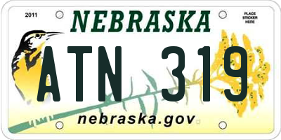 NE license plate ATN319