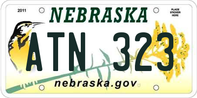 NE license plate ATN323