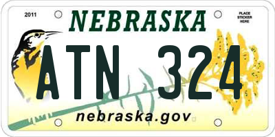 NE license plate ATN324