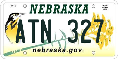 NE license plate ATN327