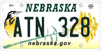 NE license plate ATN328