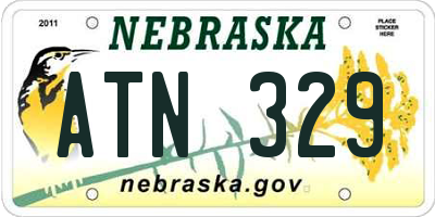 NE license plate ATN329